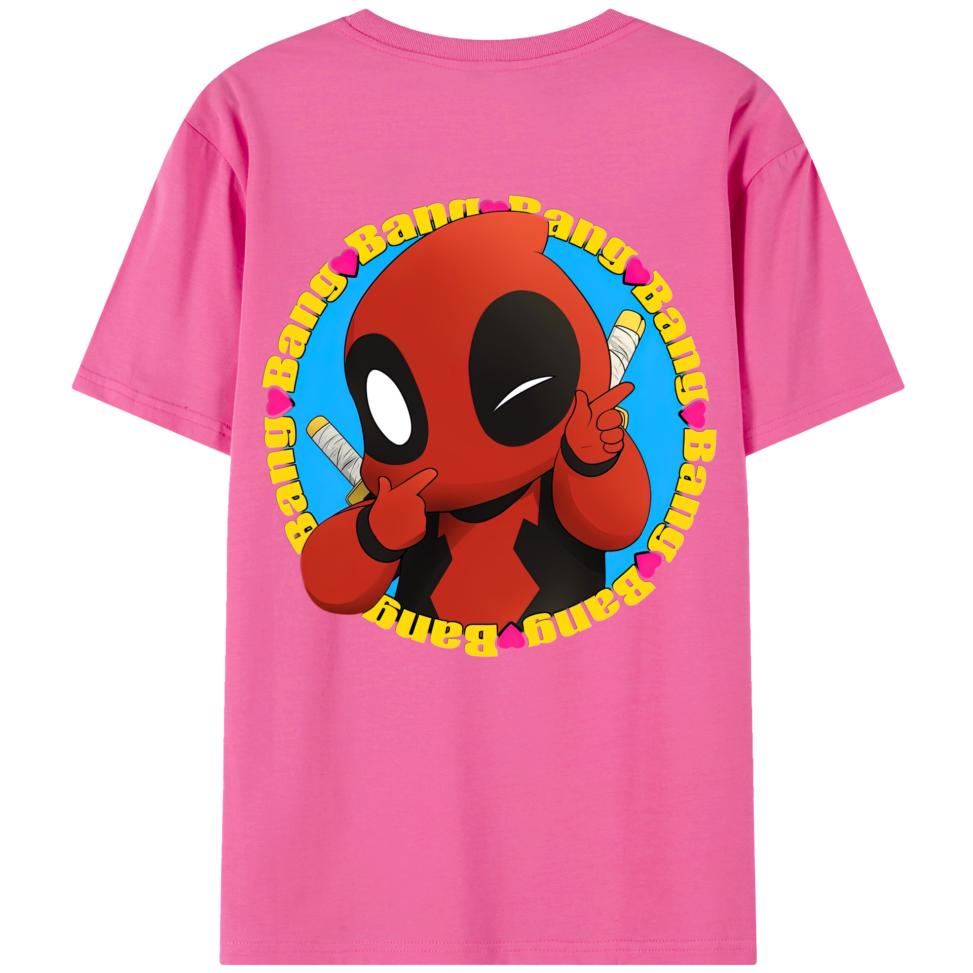 （画像用） Deadpool デッドプール レディース半袖Tシャツ(バックプリント)